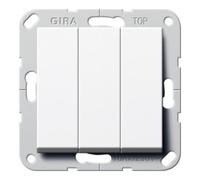 Gira Gira Interrupteur à bascule triple va-et-vient Système 55 blanc pur 283203 Quantité:1