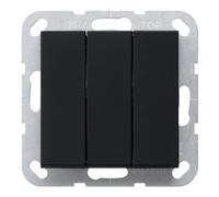 Gira Gira Interrupteur bascule triple va-et-vient noir mat 10AX 250V Quantité:1