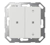 Bouton-poussoir Gira KNX à bascule, 2f, sans impression/flèches, système 55, blanc pur, 1 pièce.