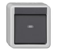 Gira KNX Taster-BA 1f Contrôle + 1 point WG AP Gris, 1 pièce.