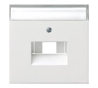 Gira Gira Plaque centrale UAE/IAE/ISDN rws/gl avec champ d’écriture 0284112 Quantité:1