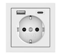 Gira Gira Prise de courant avec terre Type F 16A 250V alimentation USB double Quantité:1