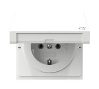 Gira Gira Prise SCHUKO gn 445470 avec contact de protection 16A 250V blanc pur Quantité:1