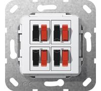 GIRA Lautsprecher Anschluss 4fach 569403 Einsatz Reinweiss 569403 (569403)