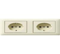 Gira Prise de courant CEBEC. 2p. + cadre Standard 55 blanc crème 479301