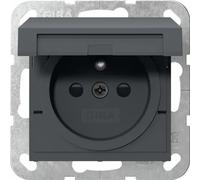 Gira Prise de courant. Fiche de terre KD + SP Système 55 anthracite 448828