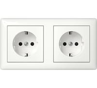 Gira Standard 55 Prise Double 16A 250V Sécurité Plus - 478603