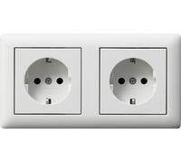 Gira Standard 55 Prise SCHUKO Double Avec Cadre - 479304