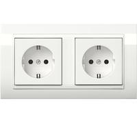 Gira Standard 55 Prise SCHUKO Double Avec Cadre Blanc Pur - 4921023