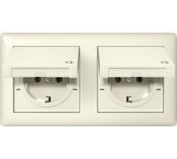 Gira Standard 55 Prise Schuko Double IP44 Avec Capot - 415801