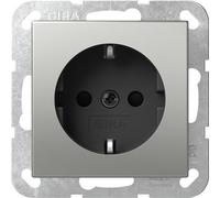 Gira Système 55 Acier Inoxydable Prise SCHUKO - 4188600