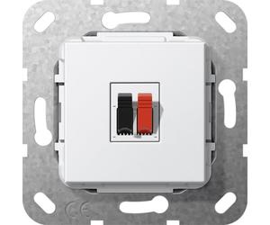 Gira Système 55 Prise De Connexion Pour Haut-Parleur Unique Blanche - 569203