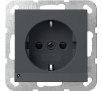 Gira Système 55 Prise Schuko De Sécurité Led Anthracite - 417028
