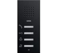 GIRA Téléphone d'intérieur audio 1250005 AP Système 55 noir - noir (1250005)
