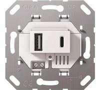 Gira USB-Spannungsversorgung 2f TypA/C Einsatz ws 234900 (234900)