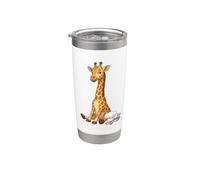 Girafe Avec Toque De Cuisine Gobelet isotherme en acier inoxydable double paroi