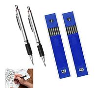 GIRAFEDA 2PCS Crayons Mécaniques Crayon Porte Mine Criterium Porte-Mines 2mm Porte-Mine Clutch Pencil Porte-mines Pastel Porte-Mine Clutch Pencil Porte Mine en Métal avec Recharges pour Dessin Ecole