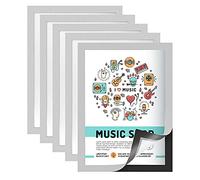 GIRAFEDA 5 Pcs Cadre Affichage Magnétique A4 Affichage Aimanté Pochette Adhésive Transparent Cadre Porte Affiche Cadre Porte Affiche A4 Porte Document Adhésif pour Photo Document Affiche Mur Porte