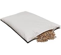 Giraffenland Coussin aux balles d´épeautre Biologique 40x60cm,Tissu en Coton sergé Blanc, Oreiller avec enveloppes d´épeautre Biologique, Directement rempli