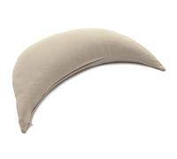 Giraffenland Coussin Croissant de Lune aux balles d´épeautre Bio, Tissu Blanc cassé (écru) en Coton sergé - Coussin aux enveloppes d´épeautre | avec Housse intérieure supplémentaire