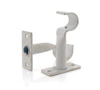 GIRASOLE HOME Support Moyen Ouvert 90mm pour Tringle 2 Pièces en Aluminium Résistant pour Barres de Diamètre 18-20 mm (Blanc et Or)