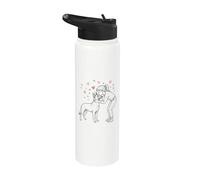 Girl with Malinois, Girls with Mals, cute Belgian Malinois Stainless Steel Insulated Water Bottle
