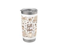 Girls Fall Vibes Pumpkin Autumn Everyday Girly Cosy Autumn Gobelet isotherme en acier inoxydable double paroi