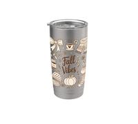 Girls Fall Vibes Pumpkin Autumn Everyday Girly Cosy Autumn Gobelet isotherme en acier inoxydable double paroi