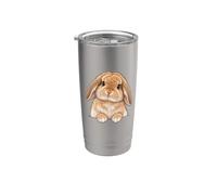 Girls Womens Moms Pocket Mini Holland Lop Bunny Rabbit Lover Gobelet isotherme en acier inoxydable double paroi