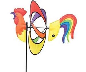 Girouette animalière à planter -HQ- Coq MULTI-COLOUR G