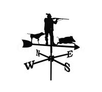 Girouette Chasseur avec son chien en fer forgé petit modèle