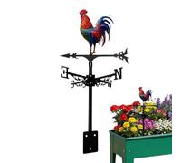 Girouette - Coq Décoratif en Fer | Animal de Cour Extérieur | Indicateur Direction Vent Métallique pour Jardin Arrière-Cour Patio Pelouse Ferme Paysage Balcon Balustrade Toiture Maison