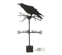 Girouette, Corbeau Ornement Girouette Girouette Girouette en Fer pour Jardin Extérieur Ferme Cour, Noir