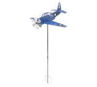 Girouette d'avion, girouette d'avion, Fer en Acier Inoxydable, Fer en Acier Inoxydable Rotatif, Moulin à Vent, Ornements de Cour pour Jardin, Patio, pelouse