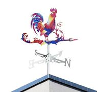 Girouette de jardin de ferme, girouette à vent en forme de coq, en métal, décorations de jardin sur le thème des animaux, pour extérieur