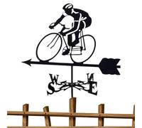Girouette de jardin, piquet de mesure en forme de cyclistes, girouettes pour usage extérieur, patio, pelouse, paddock, ferme, jardin, tonnelle, terrasse, grange, garage, clôture