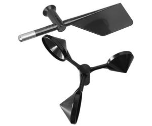 Girouette de Remplacement pour Station Météo Extérieure, ABS Noir | Structure, Deux Tailles Standard, Usage Extérieur, Pièces de Réparation pour Anémomètre