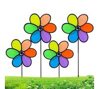 Girouette Décorative | Éléments Décoratifs Animés | 4 Pièces Tourniquets Arc-en-à Motif Fantaisie Décor pour Balcon et Jardin