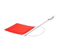 Girouette drapeau de bateau en acier inoxydable rouge | Indicateur de vent pour yacht et bateau, usage extérieur, installation facile, design décoratif et distinctif