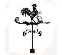 Girouette en métal - Silhouette de chèvre - Girouette pour enfant sans abri - Indicateurs de direction du vent - Girouette de cour - Art en fer avec support de toit - Décorations de jardin