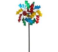 Girouette métallique décorative - Icare - double rotation cinétique MULTI-COLOUR G