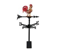 Girouette - Ornement Décoratif De Cour De Coq en Fer, Girouette Rotative Extérieure avec Indicateur Directionnel De Direction | Piquet Artistique Robuste Monté sur Le Toit pour La Ferme, Le Jardin Ou