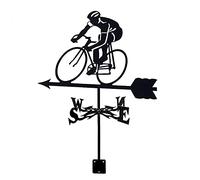 Girouette, outil de mesure en acier inoxydable avec indicateur de direction du vent avec revêtement rouille pour jardin, terrasse, cour, décoion cycliste
