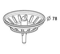 Girpi Panier pour bonde d'évier en inox diam. 80 mm G