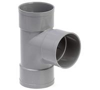 Girpi - Té d'évacuation à 87°30 femelle/femelle Ø 125 mm | Raccord PVC gris en T - Femelle - Diamètre 125 mm - Triple emboîtage - Girpi