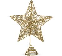 Gisela Graham doré pailleté Grille métal sapin de Noël supérieur étoile dessus décoration par cubsco