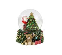 Gisela Graham Pre Nol avec sapin de Nol lumineux LED, dme de neige en rsine et verre