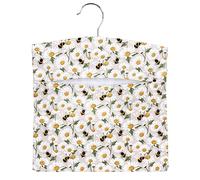 Gisela Graham Sac à pinces à linge Motif bourdon et marguerite Bleu, bleu, Moderne