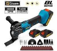Gismis 20000OPM outil de fonction multi-outils oscillant sans brosse 6 vitesses scie électrique tondeuse pelle pour Makita 18V batterie broche No Battery No Plug