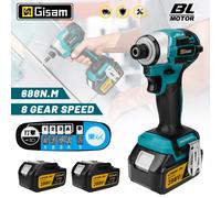 Gismo tournevis à percussion électrique sans fil 688NM outil électrique clé sans brosse Rechargeable Kit de pilote pour broches de batterie Makita 18V Pas de batterie, pas de prise
